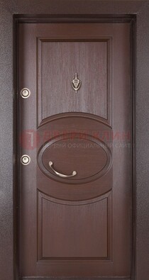 Железная дверь с массивом дуба в стиле классика ДМД-55 в Волоколамске